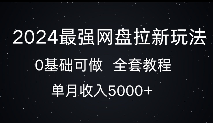 2024最强网盘拉新玩法,0基础可做,单月收入5000+ - 蚂蚁分享网