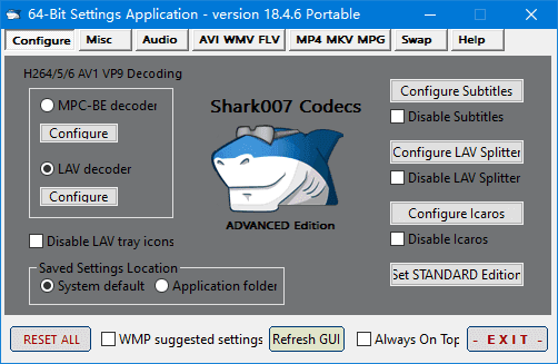 图片[1] - Shark007 Codecs v20.1.4 便携版 – 影音解码器 - 蚂蚁分享网